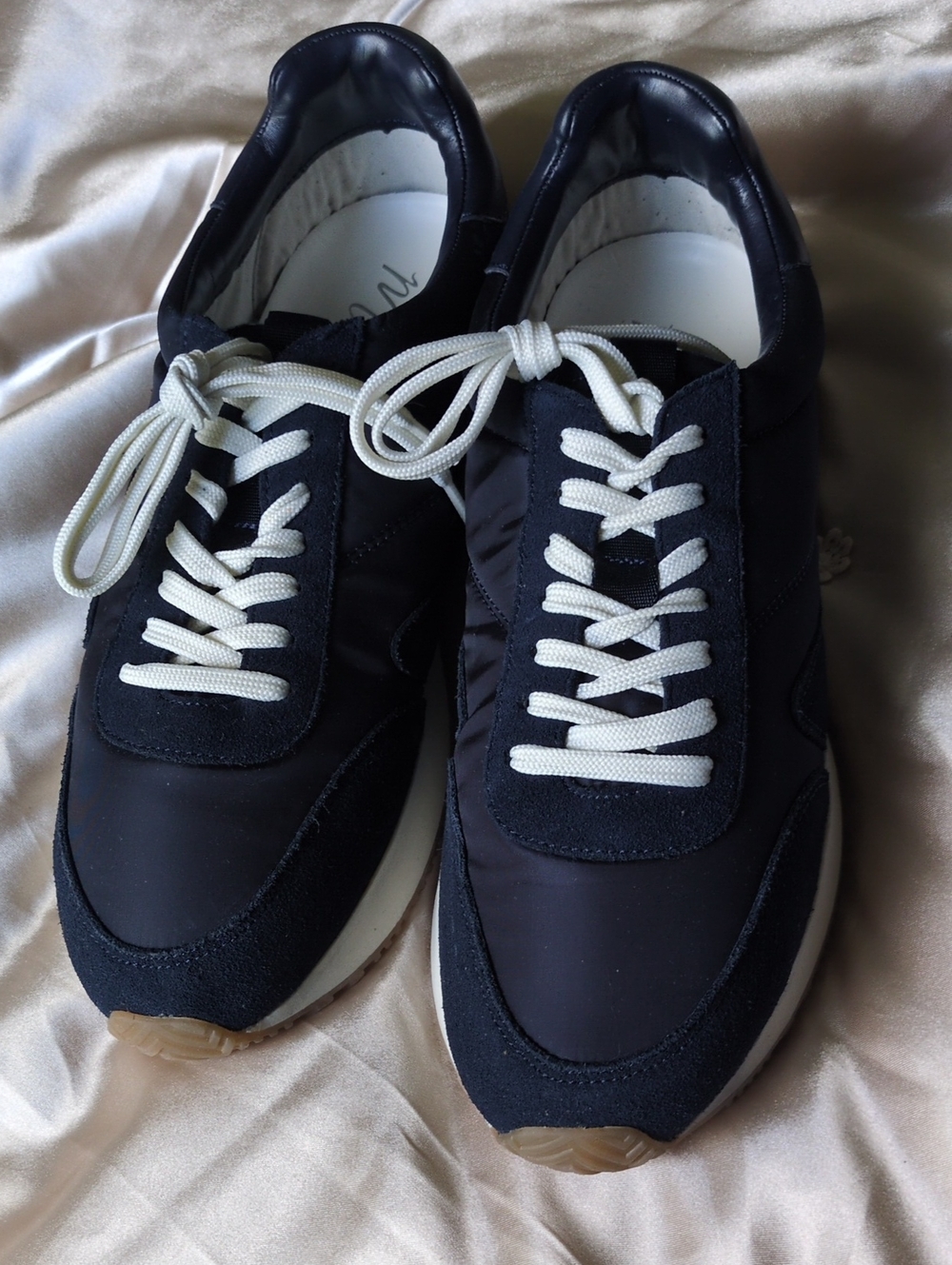 Women's Navy Blue nylon/suede Matisse fashion sneakers; size 8.5 M